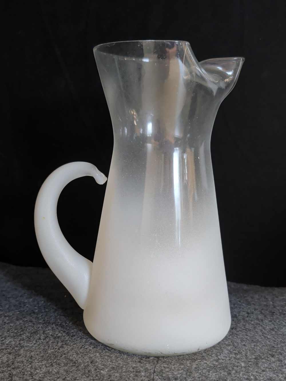White Frosted Glass Pitcher - Elegant Home Dining Carafe
